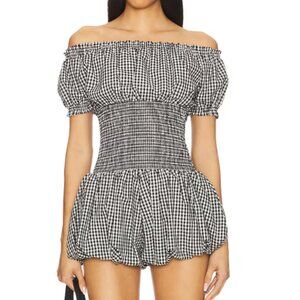 Lovers + Friends Gingham Romper